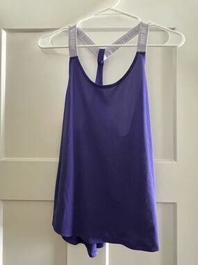 Nike Purple Racerback Training Tank with White Branded Straps